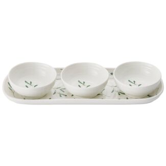 Mistletoe Amor Three Bowl & Tray Set