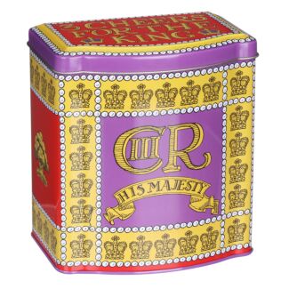 King Charles III Coronation Bow Fronted Caddy