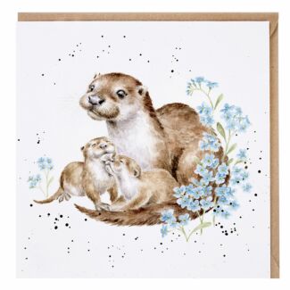 ‘Otterly Adorable’ Otters Greetings Card