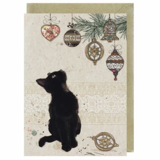 ‘Kitten With Decorations’ Christmas Card
