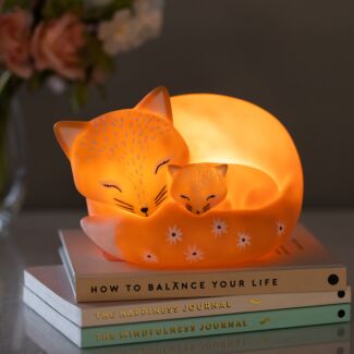 LED Rechargeable Fox and Baby Lamp