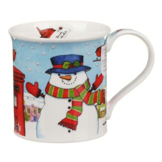 Christmas Post Box Snowman Bute Shape Mug 