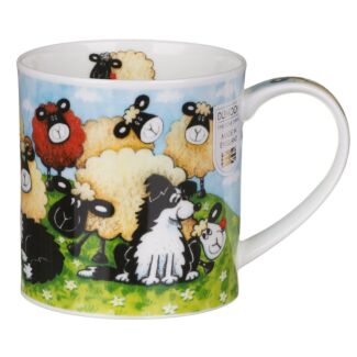 Silly Sheep Brown Orkney Shape Mug