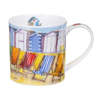 Seaside Deckchairs Orkney Shape Mug