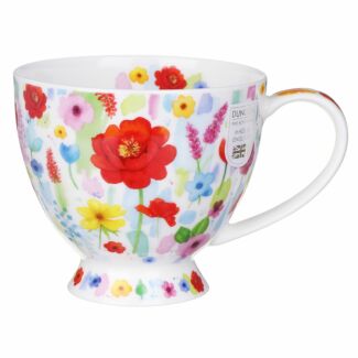 Floral Burst Red Skye Shape Mug