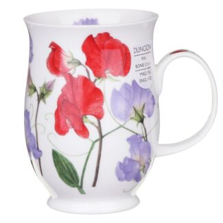 Sweet Peas Red Suffolk Shape Mug