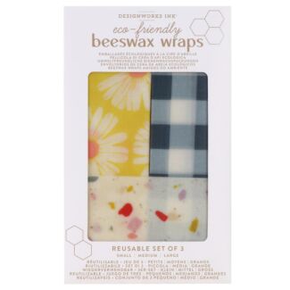 'Retro Print' Set of 3 Eco-Friendly Beeswax Food Wraps