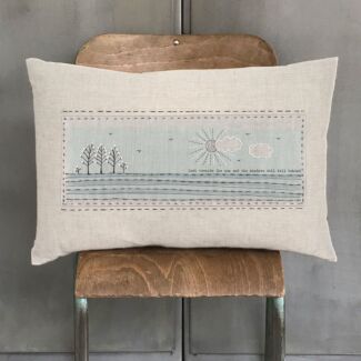 ‘Look Towards The Sun’ Embroidered Cushion