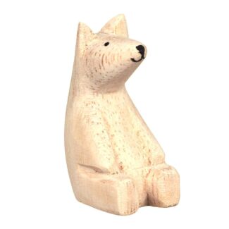 Little Wooden Sitting Bear 