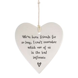 ‘Bad Influence’ Wobbly Hanging Heart