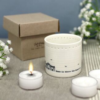 ‘Home is where’ Tea Light Holder