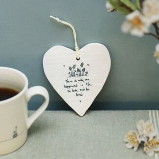‘Love and Be Loved’ Porcelain Heart