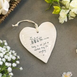 ‘Family is Everything’ Wobbly Hanging Heart