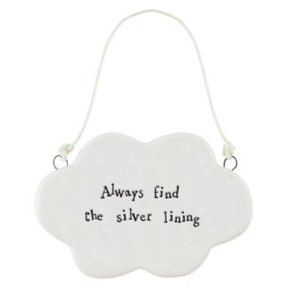 ‘Silver Lining’ Porcelain Hanging Cloud