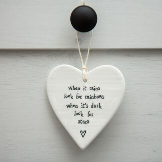 Porcelain Hanging Heart When It Rains