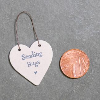 ‘Sending Hugs’ 3cm Little Heart On Wire