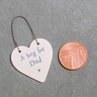 ‘Hug For Dad’ 3cm Little Heart On Wire