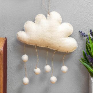 White Felt Cloud Decoration