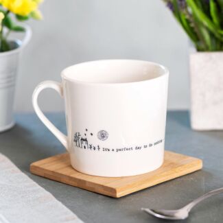 ‘Perfect Day To Do Nothing’ Boxed Wobbly Porcelain Mug