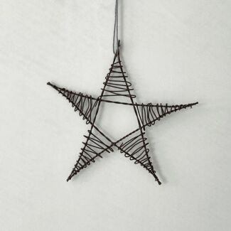 Hanging Rusty Wire Star