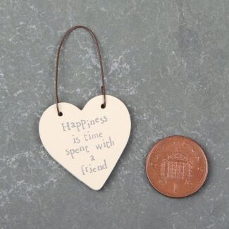 Time Spent With A Friend - 3cm Little Heart on Wire