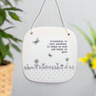 ‘Friendship’ Square Porcelain Hanging Sign