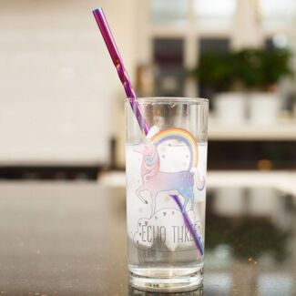 Unicorn Horns - Stainless Steel Drinking Straws x2