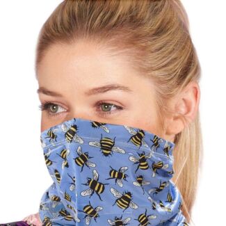 Snood with Filter Pocket – Blue Bees 