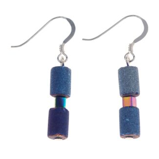 Cobalt Lava Glimmer Earrings