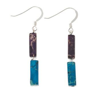 Blue/Purple Rainbow Jasper Earrings