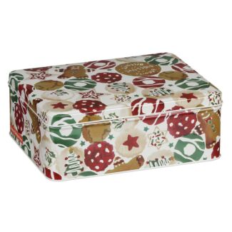 Christmas Biscuits Deep Rectangular Tin