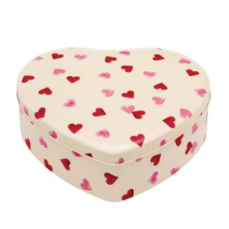 Pink Hearts Large Heart Shaped Tin