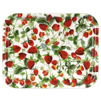 Fruits Strawberries Birch Rectangular Tray