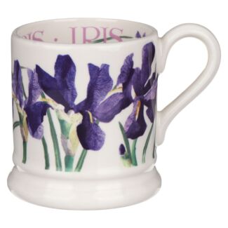 Flowers Blue Iris Half Pint Mug