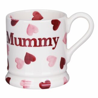 Pink Hearts Mummy Half Pint Mug