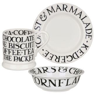 Black Toast 3 Piece Breakfast Set