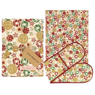 Christmas Biscuits Oven Glove & Tea Towel