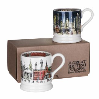 London Set of 2 Half Pint Boxed Mugs