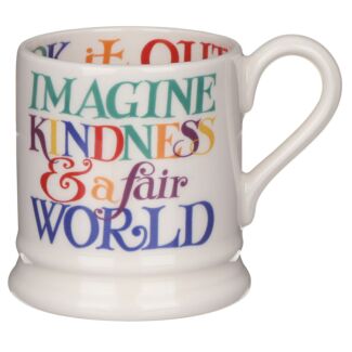 Rainbow Toast Kindness & A Fair World Half Pint Mug