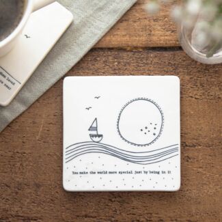 ‘Make The World More Special’ Porcelain Square Coaster