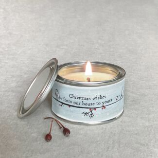 ‘From Our House To Yours’ Robins Christmas Candle