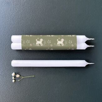 Meadow Friends Lamb Wrapped Candles