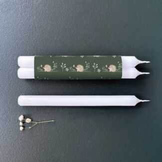 Meadow Friends Hedgehog Wrapped Candles