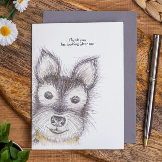 'Thank You For Looking After Me' Dog Card