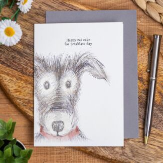 'Happy Eat Cake For Breakfast' Dog Card