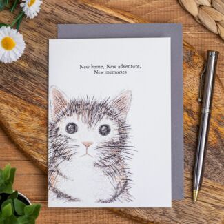 'New Home, New Adventures' Cat Card