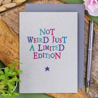 Not Just Weird Limited Edition Wobbly Word Card