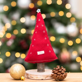 Red Felt Christmas Tree