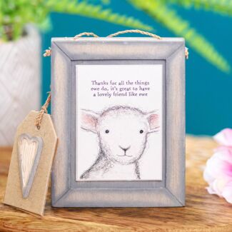 ‘Thanks For All The Things’ Sheep Wooden Sign