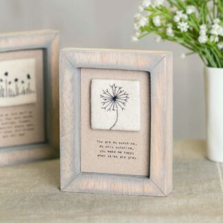 Embroidered ‘You Are My Sunshine’ Square Picture